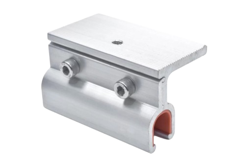 Base de aluminio 406-2N (Aplicación en tejas metálicas con ranura tipo sándwich)